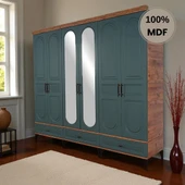 comiet Slope 6 kapaklı MDF ayaklı tasarım country gardırop thumbnail 2