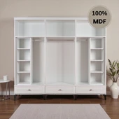 comiet Slope 6 kapaklı MDF ayaklı tasarım country gardırop thumbnail 3