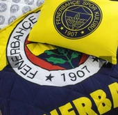 TAÇ FENERBAHÇE LİSANSLI RANFORCE UYKU SETİ/YORGAN SETİ VAKUMLU SİLİKON YASTIK HEDİYELİDİR thumbnail 2