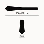 Brianze 7 Cm Gri Siyah Şal Desen Kravat Mendil Set thumbnail 3