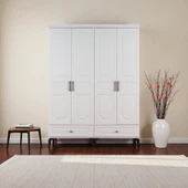 comiet Slope 4 Kapılı Mdfayaklı Tasarım Country Gardırop thumbnail 1