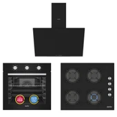 Simfer 9 Fonksiyon Mekanik Siyah Power Turbo 3'lü Ankastre Set thumbnail 1