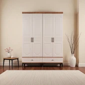 comiet Slope 4 Kapılı Mdfayaklı Tasarım Country Gardırop thumbnail 2