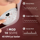 Bebebao P8 Pro 2 Adet 180 ML Yeni Nesil İç Motorlu Giyilebilir Elektrikli Göğüs Pompası Süt Pompası thumbnail 5