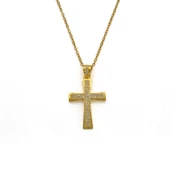 Çelik Kolye Kadın Altın Kaplama Haç Model KLY-630 thumbnail 3