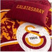 Taç Lisanslı Galatasaray Şanslı Aslan Yatak Örtüsü Tek Kişilik thumbnail 2