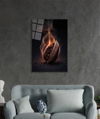 Kahve Çekirdeği Cam Tablo, Ev ve Ofis Duvar Dekoru, Hediyelik Büyük Temperli 4 mm Cam Tablo thumbnail 10