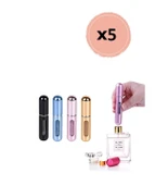 Taşınabilir Mini Doldurulabilir 5 Adet Parfüm Şişesi Atomizer Parfüm Şişeleri Boş Küçük HDH75 thumbnail 1