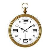 Dekoratif Duvar Saati Gold Renk 29 CM thumbnail 1