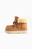 Süet  Kışlık İçi Kürklü Kadın Taba Bot thumbnail 3