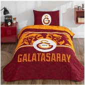 Taç Lisanslı Galatasaray Şanslı Aslan Yatak Örtüsü Tek Kişilik thumbnail 1