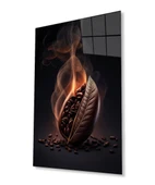 Kahve Çekirdeği Cam Tablo, Ev ve Ofis Duvar Dekoru, Hediyelik Büyük Temperli 4 mm Cam Tablo thumbnail 8