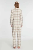 MDB MdbShop Pamuklu Uzun Kol Gömlek Pantolon Pijama Takımı thumbnail 3