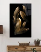 Kahverengi Tüy Cam Tablo, Ev ve Ofis Duvar Dekoru, Hediyelik Büyük Temperli 4 mm Cam Tablo thumbnail 8