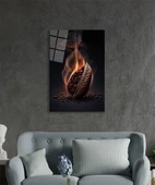 Kahve Çekirdeği Cam Tablo, Ev ve Ofis Duvar Dekoru, Hediyelik Büyük Temperli 4 mm Cam Tablo thumbnail 3