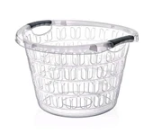 Erkoç Çamaşır Sepeti Yuvarlak Şeffaf E-293 thumbnail 1