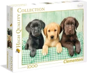 Clementoni - 1000 Parça HQ Collection Yetişkin Puzzle - Üç Labrador thumbnail 1