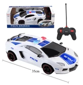 Uzaktan Kumandalı Usb Şarjlı Işıklı Polis Arabası 35 cm. toy-13 thumbnail 2