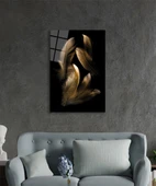 Kahverengi Tüy Cam Tablo, Ev ve Ofis Duvar Dekoru, Hediyelik Büyük Temperli 4 mm Cam Tablo thumbnail 11