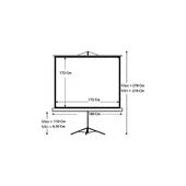 TX-18 180x180 Tripod İthal Projeksiyon Perdesi (Arkası Siyah Fonlu) thumbnail 5