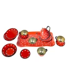 Şimşek Toys Metal Çay Seti Kırmızı Puantiye 620 C11 thumbnail 2
