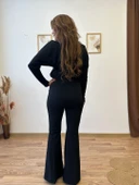 İspanyol Paça Krep Pantolon thumbnail 4