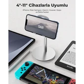 Bix Saıjı S1 Plus Masa Için Cep Telefonu & Tablet Standı, Ayarlanabilir Yükseklik Açısı, Iphone, Ipad, Samsung Vb. Tüm 4''-11''ekranlar Için Uyumludur. thumbnail 6