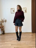 Örgü Desenli Boğazlı Kazak thumbnail 6