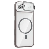 iPhone 17 Air Kılıf Standlı ve Kamera Lens Hediyeli M-Safe Şarj Özellikli ZNTH Etro Kapak - Pembe thumbnail 7