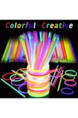50 Adet Glow Çubuk Işıklı Aydınlatma 24 Saat Boyunca Parlaklk Parti Aydınlatma Fosforlu Çubuk Işıklı thumbnail 1