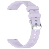 Sneezy Huawei Watch GT6 41mm İle Uyumlu SoftFlex Metal Tokalı Spor Silikon Akıllı Saat Kordonu  Lila thumbnail 4