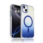 iPhone 15 Kılıf M-safe Şarj Özellikli Transparan Renk Geçişli ZNTH Toros Kapak - Mavi thumbnail 1