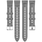 Sneezy Huawei Watch GT6 41mm İle Uyumlu SoftFlex Metal Tokalı Spor Silikon Akıllı Saat Kordonu  Koyu Gri thumbnail 6