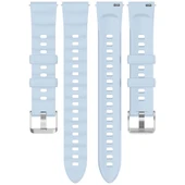 Sneezy Huawei Watch GT6 41mm İle Uyumlu SoftFlex Metal Tokalı Spor Silikon Akıllı Saat Kordonu  Mavi thumbnail 12