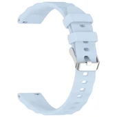 Sneezy Huawei Watch GT6 41mm İle Uyumlu SoftFlex Metal Tokalı Spor Silikon Akıllı Saat Kordonu  Mavi thumbnail 10