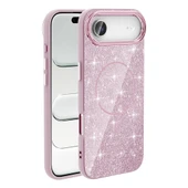 iPhone 17 Air Kılıf M-safe Şarj Özellikli Parlayan Simli ZNTH Okso Kapak - Beyaz thumbnail 2