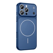 iPhone 14 Pro Kılıf ZNTH M-Safe Şarj Özellikli Kamera Korumalı Formen Kapak - Mavi thumbnail 7