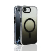 iPhone 16E Kılıf M-safe Şarj Özellikli Transparan Renk Geçişli ZNTH Toros Kapak - Siyah thumbnail 1