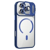 iPhone 17 Pro Max Kılıf Standlı ve Kamera Lens Hediyeli M-Safe Şarj Özellikli ZNTH Etro Kapak - Siya thumbnail 5