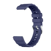 Sneezy Huawei Watch GT6 41mm İle Uyumlu SoftFlex Metal Tokalı Spor Silikon Akıllı Saat Kordonu  Lacivert thumbnail 3