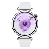 Sneezy Huawei Watch GT6 41mm İle Uyumlu SoftFlex Metal Tokalı Spor Silikon Akıllı Saat Kordonu  Beyaz thumbnail 5