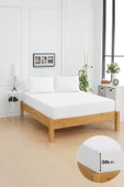 Mislina Home Mirava Premium %100 Pamuk Penye Lastikli Tek Kişilik Çarşaf Takımı (1 Yastık Kılıfı Dahil) Beyaz thumbnail 3
