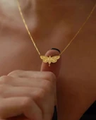 925 Gümüş - Güve Kolye thumbnail 1