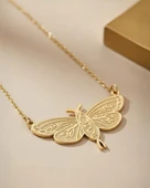 925 Gümüş - Güve Kolye thumbnail 3