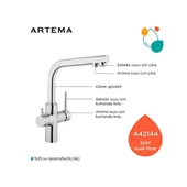 Artema Spit Dual Flow Arıtmalı Eviye Bataryası A42144 thumbnail 4