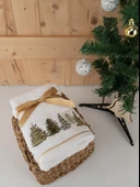 Pamuklu 2'li 45x70 cm Premium Nakışlı Tasarım Havlu & Havlu Seti Baveno thumbnail 1