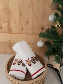 Pamuklu 2'li 45x70 cm Premium Nakışlı Tasarım Havlu & Havlu Seti Baveno thumbnail 11