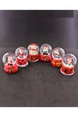 12 Adet Yeni Yıl Mini Boy Işıklı Kar Küresi Yeni Yıl 2026 Yılbaşı Temalı Mini Boy Işıklı Kar Küresi 6,5 cm thumbnail 3
