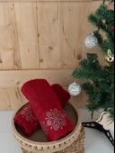 Pamuklu 2'li 45x70 cm Premium Nakışlı Tasarım Havlu & Havlu Seti Baveno thumbnail 5