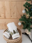 Pamuklu 2'li 45x70 cm Premium Nakışlı Tasarım Havlu & Havlu Seti Baveno thumbnail 2